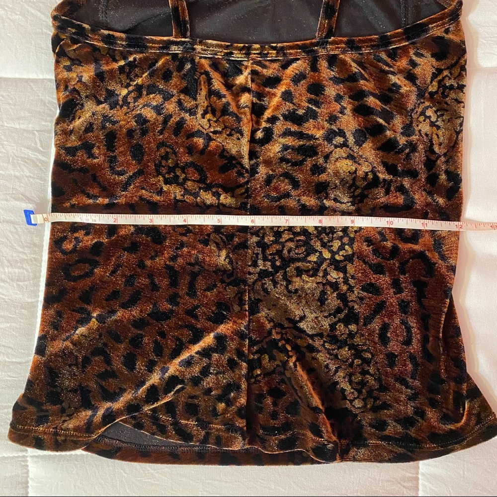 Velvet Leopard Print Tank Top - Picture 5 of 6